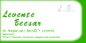 levente becsar business card